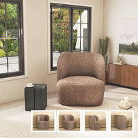 Fauteuil d'appoint moderne de luxe durable pour salon, avec revêtement en coton, dossier capitonné et rembourrage en éponge, idéal pour chambre, appartement, hôtel