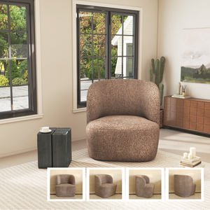 Modern Reclining Single Seater Accent <b>Armchair</b> Comfortable Velvet Upholstery for Home <b>Dining</b> Hotel Villa Living Room Use - Product Image 2