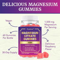 Rosebest OEM Marque Privée Certifiée GMP Gommes Végétaliennes au Citrate de Magnésium Suppléments Alimentaires en Vrac Sans Mélatonine pour un Sommeil Profond