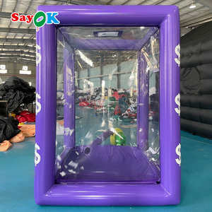 Sayok Tùy Chỉnh Inflatable Tiền Mặt Lấy Máy Tiền Mặt Grabbing Máy Trò Chơi Inflatable Hộp Tiền - Product Image 1