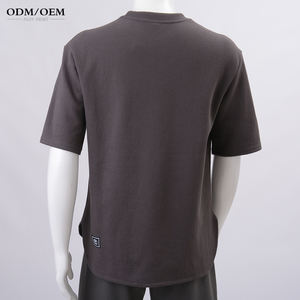 เสื้อยืดทรงบ็อกซ์ แบรนด์ Manufacturer 300 350 GSM ผ้าเปล่า ทรงหลวม ไหล่ตก ทรงครอป เสื้อยืดโอเวอร์ไซส์ หนานุ่ม สไตล์ Amekaji สำหรับผู้ชาย - Product Image 4