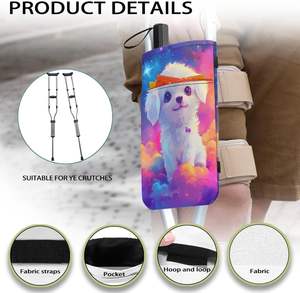 Échantillon gratuit : Sac de transport réglable pour béquilles et cannes de marche en aluminium pour personnes âgées, avec patins de remplacement pour pieds de béquilles - Product Image 5