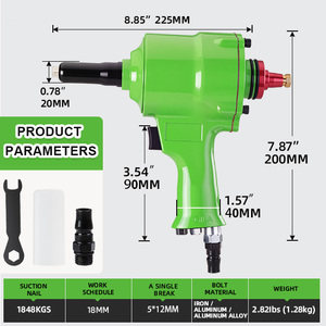 Pistola <span class=keywords><strong>Remachadora</strong></span> Neumática ODM OEM, <span class=keywords><strong>Remachadora</strong></span> de Aire de Gran Fuerza de Tracción, Sin Atascos de Clavos, para Trabajos de Fijación Industrial - Product Image 4