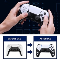 Manettes PS5 antidérapantes personnalisées Grip Stick Poignée absorbant la sueur avec autocollant antidérapant en silicone Avertissement d'utilisation requise