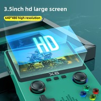 Nouvelle console de jeu vidéo portable X6, 10 000 jeux, système d'exploitation 16 bits, batterie intégrée, double joystick, simulateur rétro HD, grand écran de 35 pouces