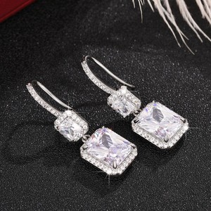 Small Square Huggie Earrings for Women Minimalist Cube Hoop Earrings Daily Fashion Jewelry - Product Image 1
