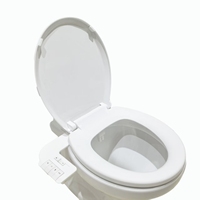 Housse de siège de toilette en PP de forme ronde non chauffante à descente lente et détachable rapidement avec bidet