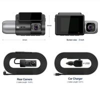 AD377 3 canaux 4k caméra de tableau de bord voiture DVR caméras Mini enregistreur vidéo caché vue avant et arrière enregistrement de véhicule 4K WIFI
