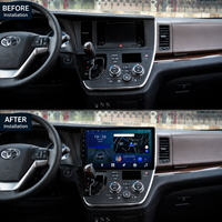 Radio Estéreo para Auto Android con GPS y Navegación para TOYOTA Sienna 2015-2021, Reproductor Multimedia para Tablero, Car Play, Pantalla Dividida Automática, DSP