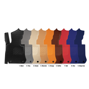Tapis de sol de voiture en PVC de la série Lux, couleur personnalisée OEM ODM, design élégant en maille carrée, tapis de voiture résistants - Product Image 6
