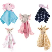 Toptan özel çeşitli hayvan şekilleri sevimli yorgan Doudou bebek yatıştırıcı fil battaniye peluş yorgan oyuncak