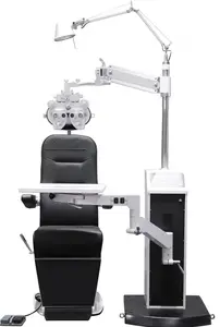眼科用屈折ユニットと眼科機器計器テーブルとスリットランプと自動屈折計と蓄音機