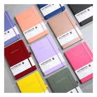 Carnet de notes A5 en cuir PU mignon, couverture rigide, personnalisé avec logo, pour l'école, vente en gros
