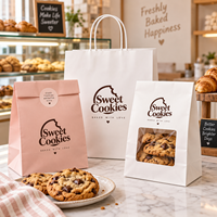 Sac en papier kraft de qualité alimentaire ECO, fond plat, résistant à la graisse, pour l'emballage des supermarchés, logo personnalisé