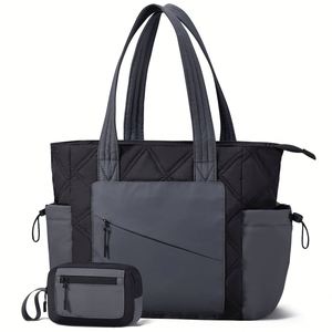 Custom Shopping <b>Bag</b> Women Puffer Tote <b>Bag</b> for <b>Work</b> Travel Nurse Lightweight Quilted <b>Bags</b> with Compartments - Product Image 3
