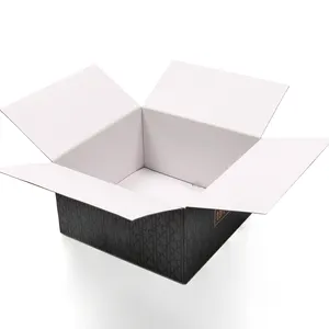 Custom design corrugated cardboard paper black Packaging wax coated corrugated Box