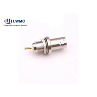 Conector coaxial de cable hembra/macho BNC, mamparo hembra BNC recto montado con olla de soldadura