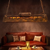 Usine rouille fer forgé industriel Steampunk acier coffer bar lampe à LED créatif Vintage lustre plafond suspension