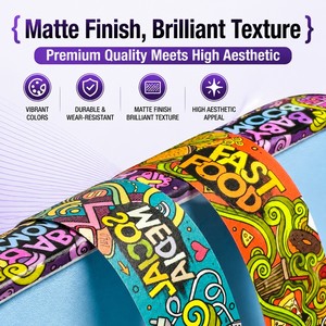 <span class=keywords><strong>Cinta</strong></span> Protectora para Borde de Raqueta de Pickleball con Diseños de Graffiti Personalizados, Ajuste Perfecto para Bordes Curvos, Sin Arrugas, Película Protectora para Raqueta - Product Image 2