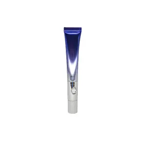 ABL aluminum plastic cosmetic vibration metal color massage eye cream tube with electric zinc alloy applicator