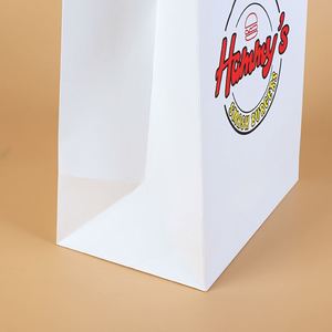 Sac en papier kraft personnalisé, sac à main, sac de livraison pour la restauration, sac à emporter pour animaux, sac d'emballage commercial pour thé au lait et café - Product Image 2