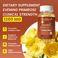 Complément alimentaire naturel OEM/OBM à base d'huile d'onagre 1300mg avec GLA, capsules molles d'huile d'onagre pressée à froid