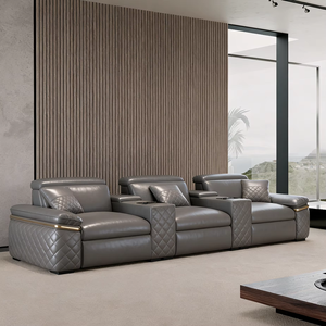 Canapé inclinable de luxe moderne Runwood pour cinéma maison avec fonctions de massage extensibles - Product Image 2