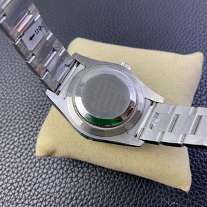 Montre de sport automatique haut de gamme pour homme, cadran en verre saphir vert, aiguille orange éclair, bracelet en acier inoxydable, montre-bracelet de luxe - Product Image 5