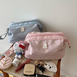 Bolsa de nailon impermeable para artículos de tocador, bolsa de almacenamiento de cosméticos con asa suave, color azul oxígeno, gran capacidad, para uso doméstico - Product Image 1