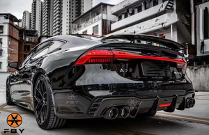 Chất lượng cao KB phong cách sợi carbon phía sau Bumper môi cho <span class=keywords><strong>Audi</strong></span> A7 Sline <span class=keywords><strong>S7</strong></span> C8 2019 2022 phía sau khuếch tán - Product Image 3