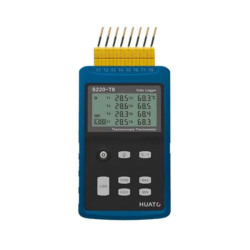 Type-K thermocouple thermometer with a wide temperature range