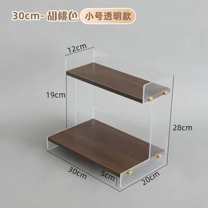 Acrylic desktop shelf, vintage style, organizing bookshelf, office <b>dressing</b> <b>table</b>, cosmetic <b>storage</b> rack, display cabinet - Product Image 2
