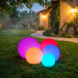 Bola <span class=keywords><strong>de</strong></span> Luz LED Decorativa <span class=keywords><strong>de</strong></span> Navidad, Globo LED <span class=keywords><strong>de</strong></span> 20cm, Resistente a los Rayos UV8, para Jardín, Camino, Entrada - Product Image 1