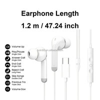 2025 nouveaux écouteurs filaires 1.2M Type C Hifi écouteurs de jeu stéréo intra-auriculaires avec Microphone pour iPhone 15 16 Apple Samsung