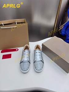 Chaussures de sport en cuir pleine fleur de haute qualité pour hommes, motif clouté rouge, doublure en cuir véritable pour la marche, style Louboutin - Product Image 3