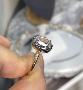 Custom fine <b>jewelry</b> <b>old</b> mine cut ring 9k 10k 14k 18k PT rose yellow white gold lab <b>diamond</b>/gemstone factory manufacture - Product Image 2