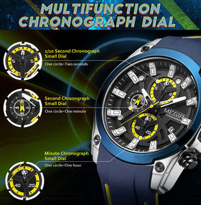 <span class=keywords><strong>MEGIR</strong></span> 2144 hommes chronographe de luxe montres-bracelets Quartz mode Silicone Sport <span class=keywords><strong>montre</strong></span> étanche Original usine pas cher <span class=keywords><strong>prix</strong></span> - Product Image 4