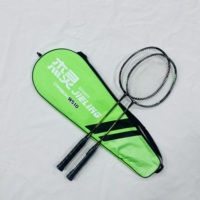 Raquette de badminton en fibre de carbone JIELING W510 - Manche léger, cordes durables, grip en tissu, pour joueurs amateurs et intermédiaires (Ball
