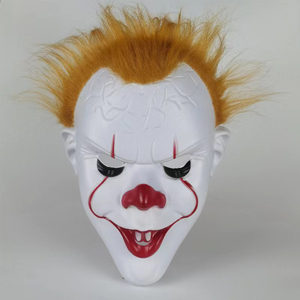 Venta caliente Joker resurrección noche máscara <span class=keywords><strong>Halloween</strong></span> pelo amarillo divertido Cosplay fiesta Horror Scream Prop - Product Image 2