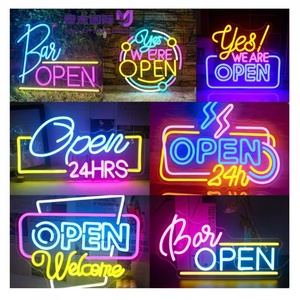 Enseigne néon LED « Bar Ouvert » multicolore, décoration murale, commande manuelle, étanche IP65, adaptateur inclus pour bars, cafés, fêtes, bâtiments - Product Image 3
