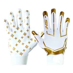 High Traction Football Receiver Gloves Shock Absorbing Padding Secure Wrist Wrap <b>Gear</b> for Competitive Athletes Football Receiver - Product Image 1