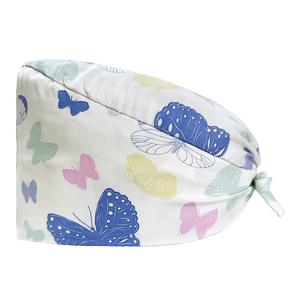 Gorro de trabajo estampado para clínica dental, gorros quirúrgicos, gorros dentales con lazo trasero, unisex, transpirable, con banda absorbente de sudor, bonito. - Product Image 4