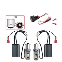 Kit d'ampoules LED 2835 42SMD S25 1156 BA15S BAU15S 7440 T20 Canbus 2-en-1 pour feux de recul et de positionnement avec décodage de clignotants 6500K Nouveau