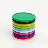 Jetons concaves en plastique de 25 mm, colorés, personnalisables, pour jeux de comptage pour enfants, pièces de monnaie vierges en plastique pour récompenses mathématiques et marqueurs