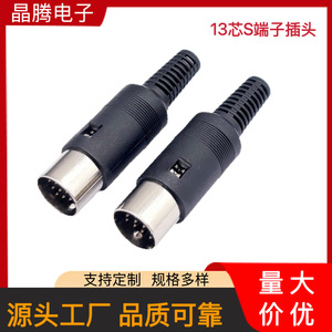 Conector de Panel DIN Grande de 13 Pines Macho Tipo S para Audio y Video - Product Image 5
