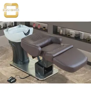 salon shampoo chair bed manufacture of hair washing shampoo bed salon for 2 motors lay down washing salon shampoo bed supplier