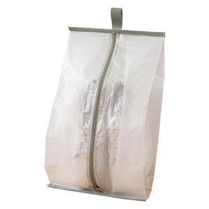 Sac de rangement à chaussures anti-poussière rectangulaire 1-3L, organisateur portable en maille transparente avec crochet pour la maison et les voyages - Product Image 1