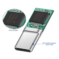 Connecteur de type C en cuivre pur et fibre de carbone ALC5686, 32 bits, 384 kHz