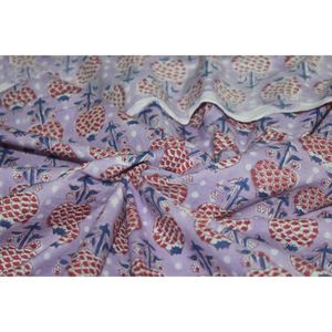 Tela de Algodón Estampada a Mano Estilo Bohemio con Diseño Floral Moderno de Jaipur, Material para Bolsos y Cortinas, Tela Ligera para Vestidos - Product Image 6