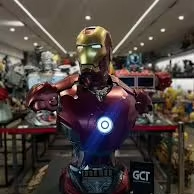 Statue Marvel MK3 Iron Man Réacteur <span class=keywords><strong>Arc</strong></span> Lumineux en Fibre de Verre Chromé Brillant pour Affichage de Bar à Thème Avengers - Product Image 2